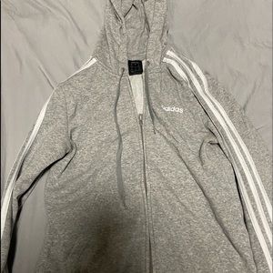Grey Adidas sweatsuit jacket